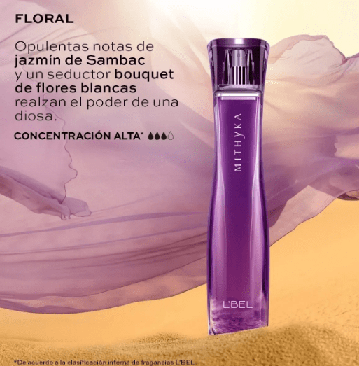 Perfume floral para mujer de larga duración Mithyka 50 ml. Edición Limitada